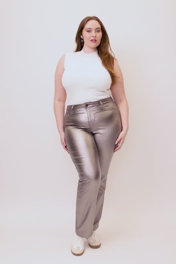 Women's Plus Hyperstretch Straight Leg Metallic Pant - Image 7