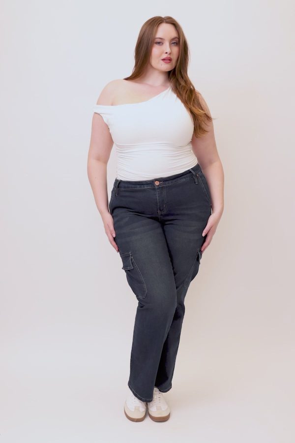Women's Plus Low Rise Straight Leg Skater Jeans - Image 7