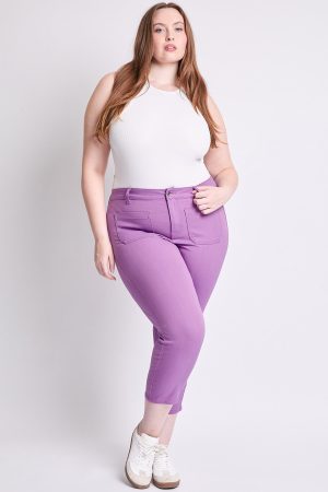 Women's Plus Hyperstretch Crop Straight Leg Pants