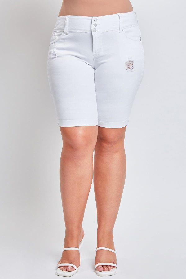 Women's Plus WannaBettaButt Cuffed Bermuda Shorts - Image 2