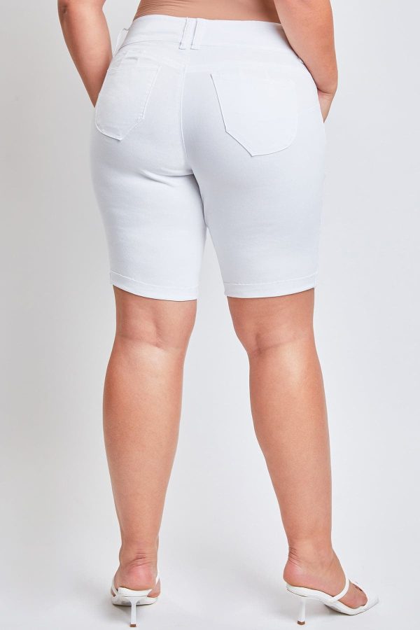 Women's Plus WannaBettaButt Cuffed Bermuda Shorts - Image 4
