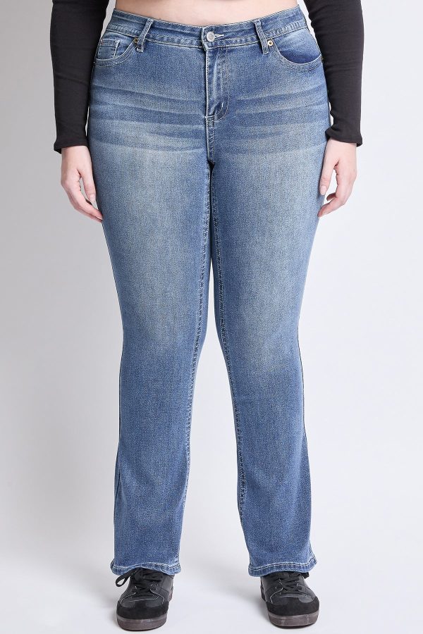 Women's Plus Mid Rise Premium Stitch Bootcut Jeans - Image 2