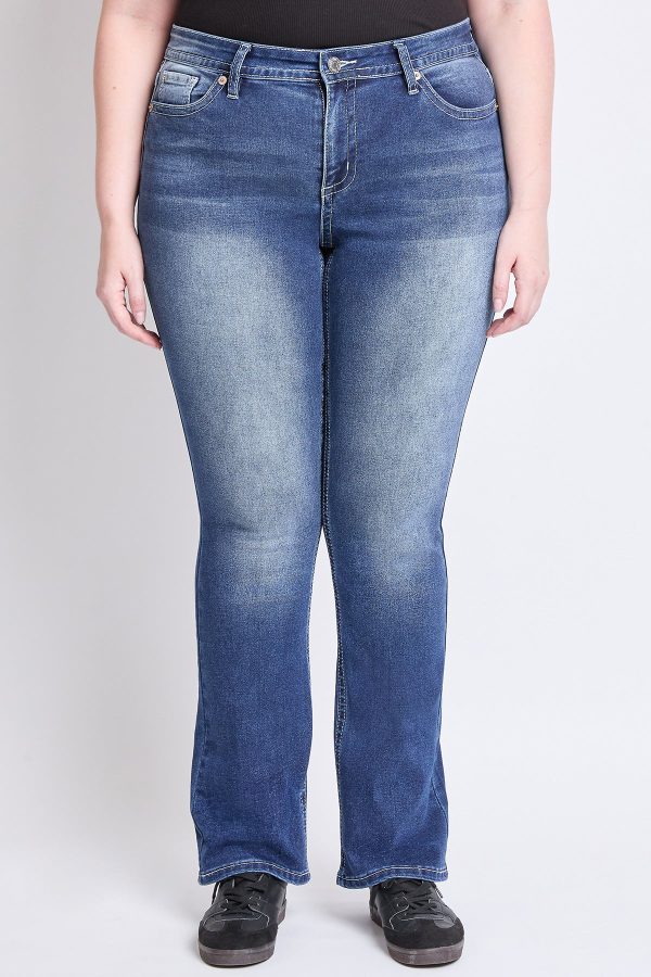 Women's Plus Mid Rise Premium Stitch Bootcut Jeans - Image 2