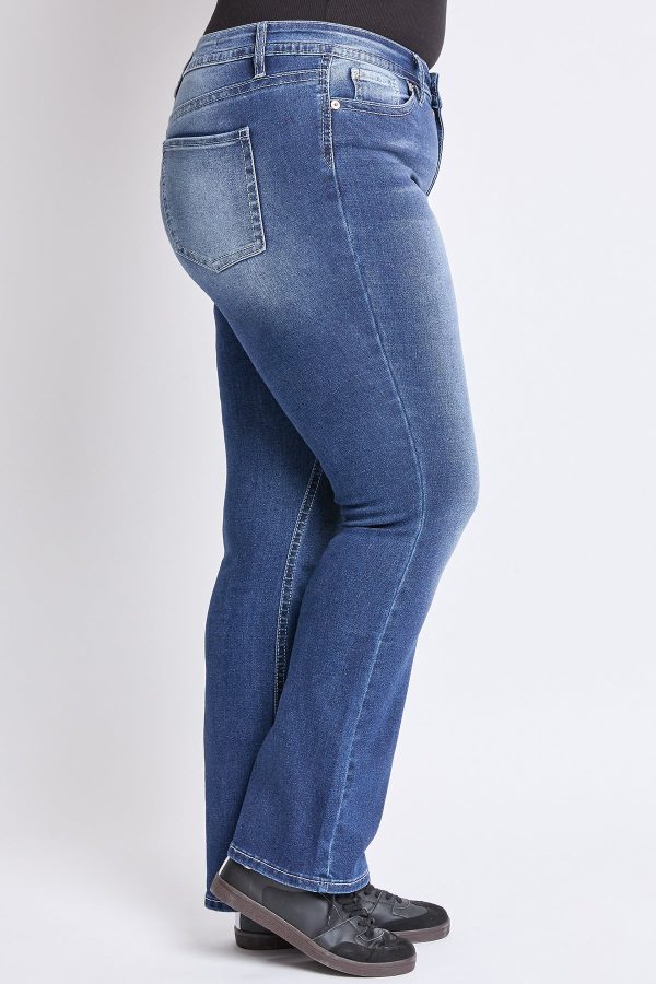 Women's Plus Mid Rise Premium Stitch Bootcut Jeans - Image 3