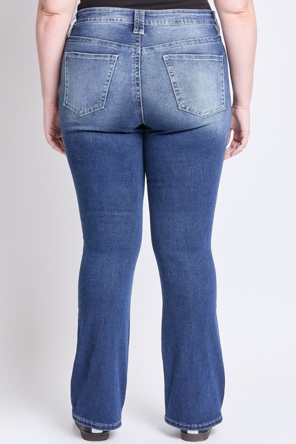 Women's Plus Mid Rise Premium Stitch Bootcut Jeans - Image 4