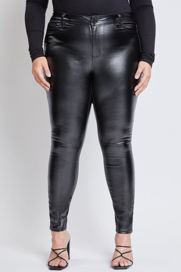Women's Plus Hyperstretch Metallic Skinny Pants - Image 2
