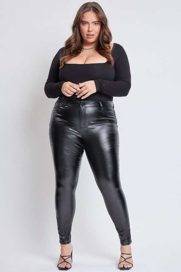 Women's Plus Hyperstretch Metallic Skinny Pants - Image 6