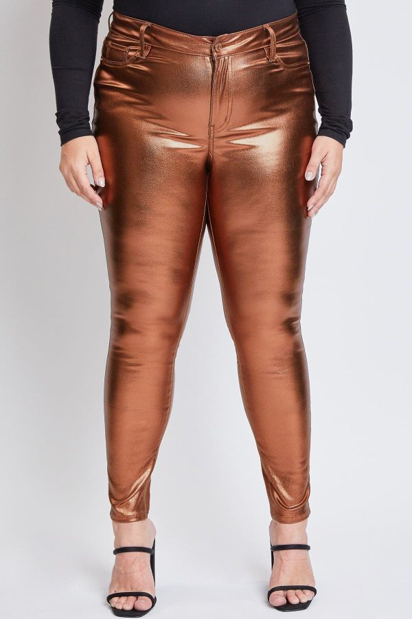 Women's Plus Hyperstretch Metallic Skinny Pants - Image 2