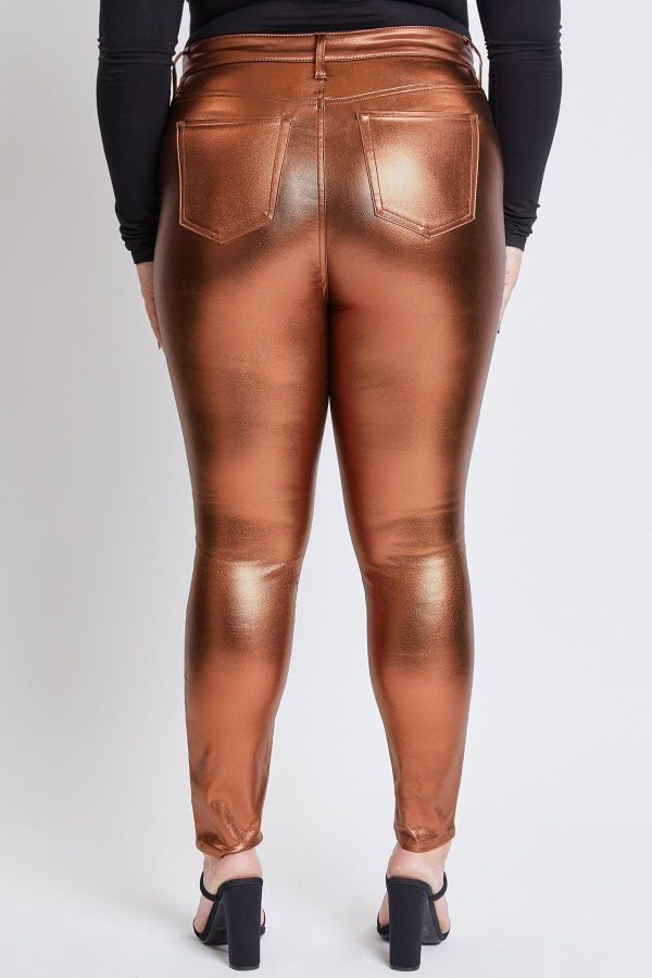 Women's Plus Hyperstretch Metallic Skinny Pants - Image 5