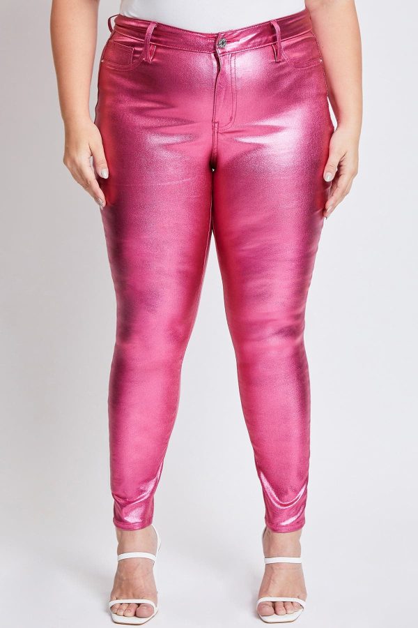 Women's Plus Hyperstretch Metallic Skinny Pants - Image 2