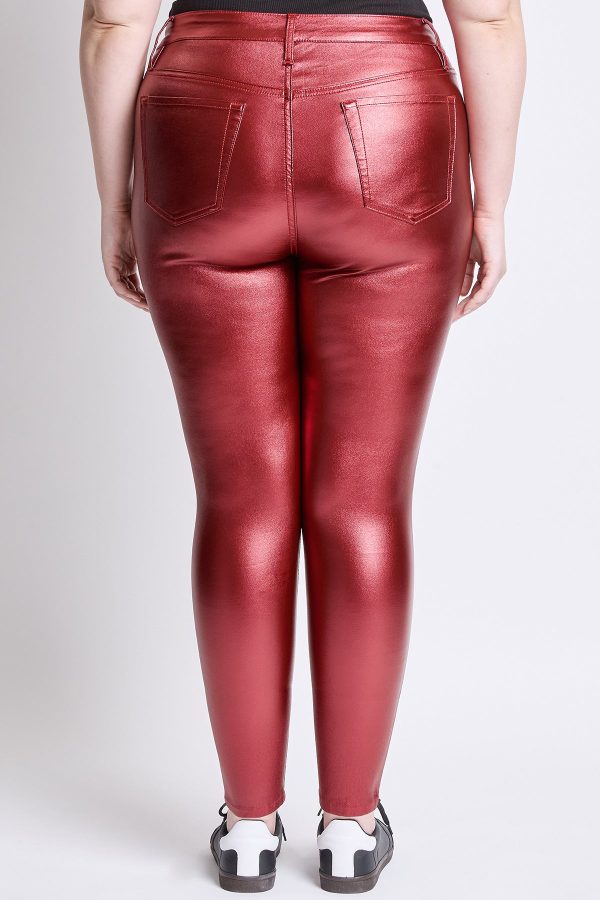 Women's Plus Hyperstretch Metallic Skinny Pants - Image 5