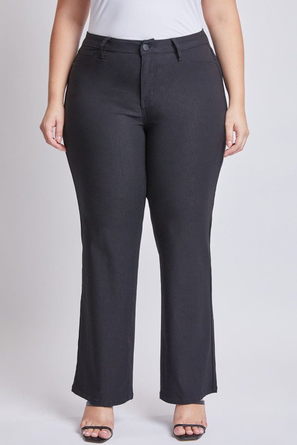 Women's Plus Hyperstretch Wide Leg Pants, Black - Image 2