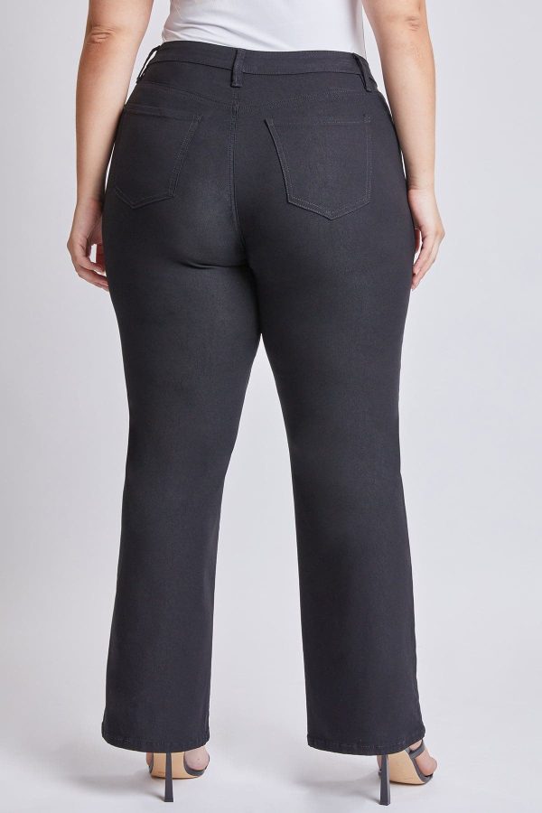 Women's Plus Hyperstretch Wide Leg Pants, Black - Image 4
