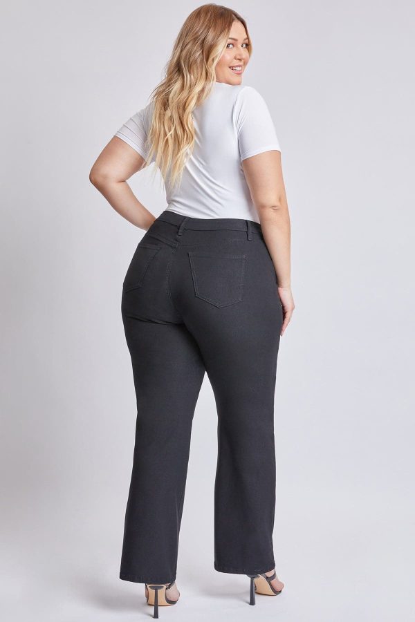 Women's Plus Hyperstretch Wide Leg Pants, Black - Image 5