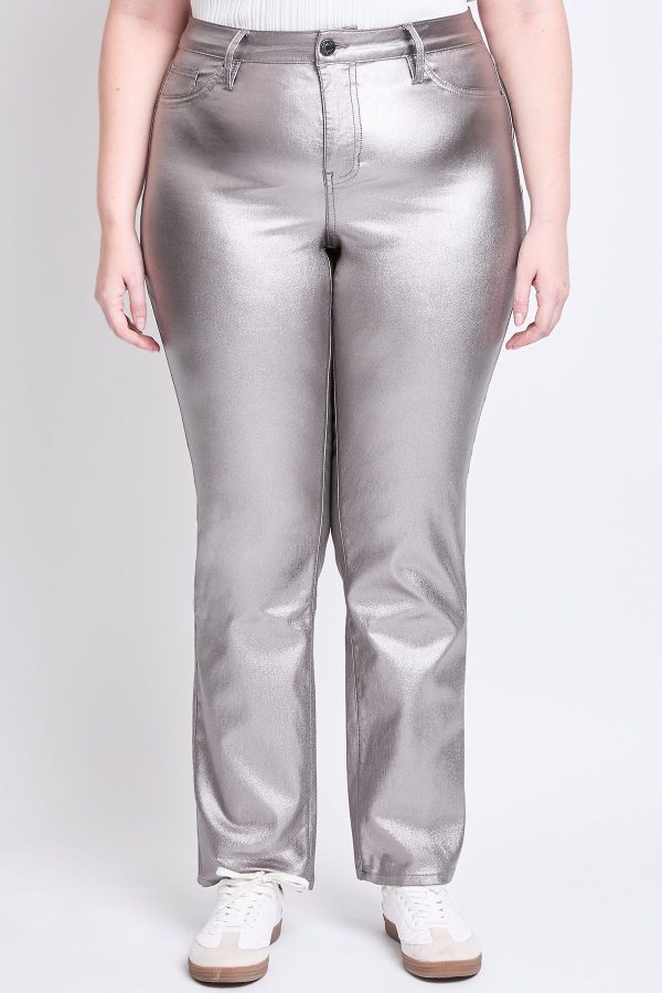 Women's Plus Hyperstretch Straight Leg Metallic Pant - Image 2