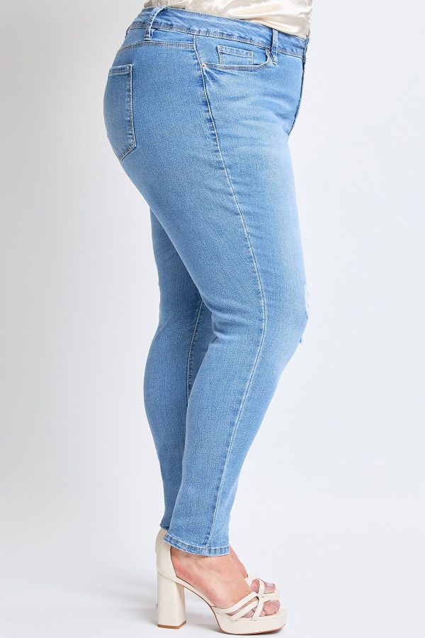 Women's Plus Essential Sustainable Distressed Skinny Jeans - Image 5