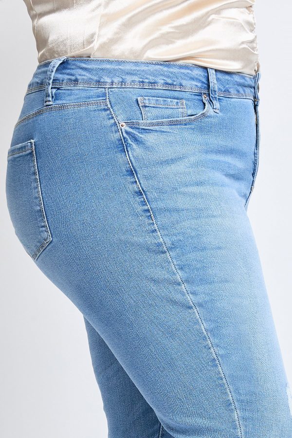Women's Plus Essential Sustainable Distressed Skinny Jeans - Image 2