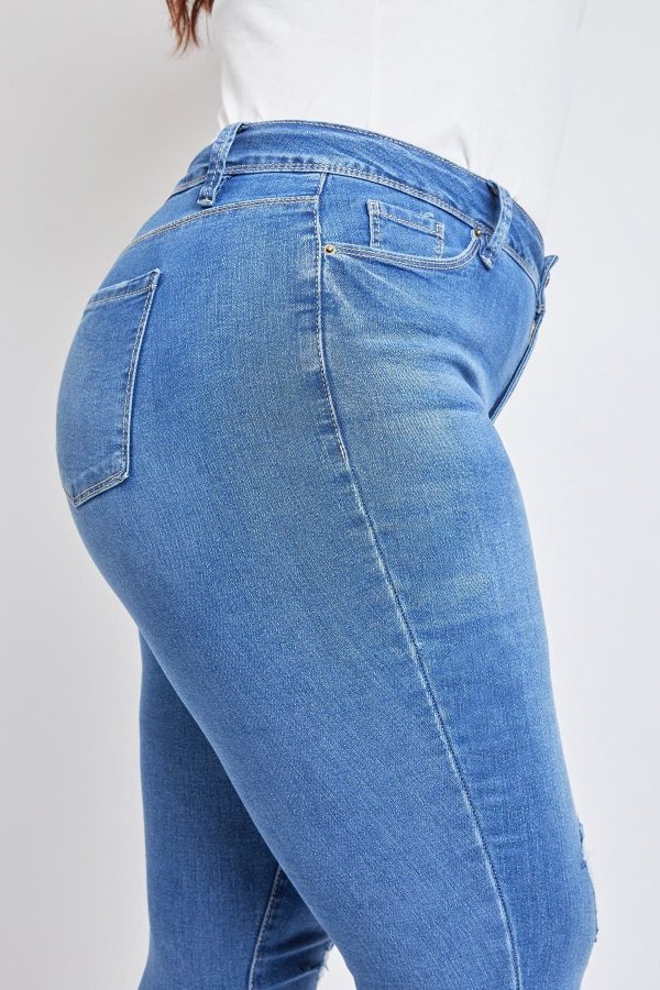 Women's Plus Essential Sustainable Distressed Skinny Jeans - Image 4