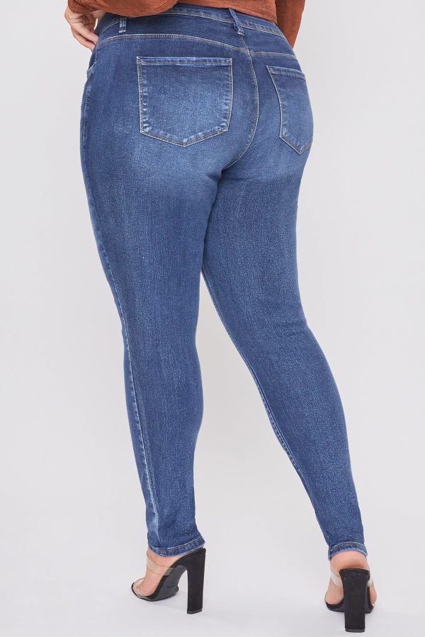 Women's Plus Essential Sustainable Distressed Skinny Jeans - Image 4