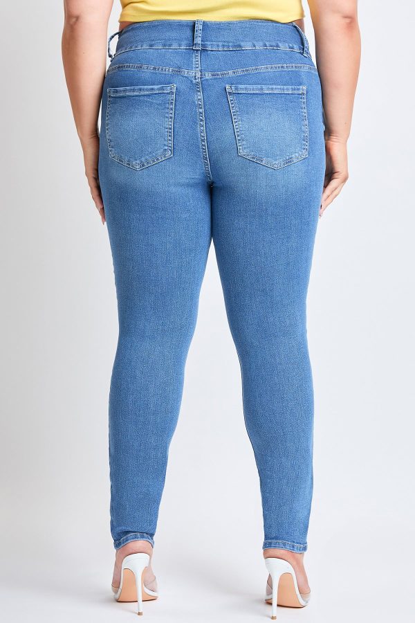 Women's Plus Essential Sustainable Distressed Skinny Jeans - Image 6