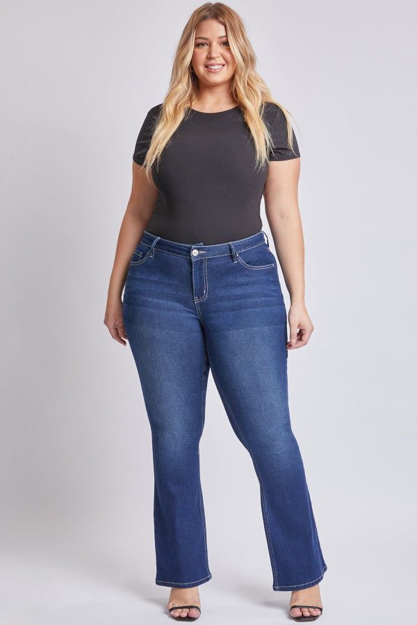 Women's Plus Size Sustainable Mid Rise Bootcut Jeans - Image 3