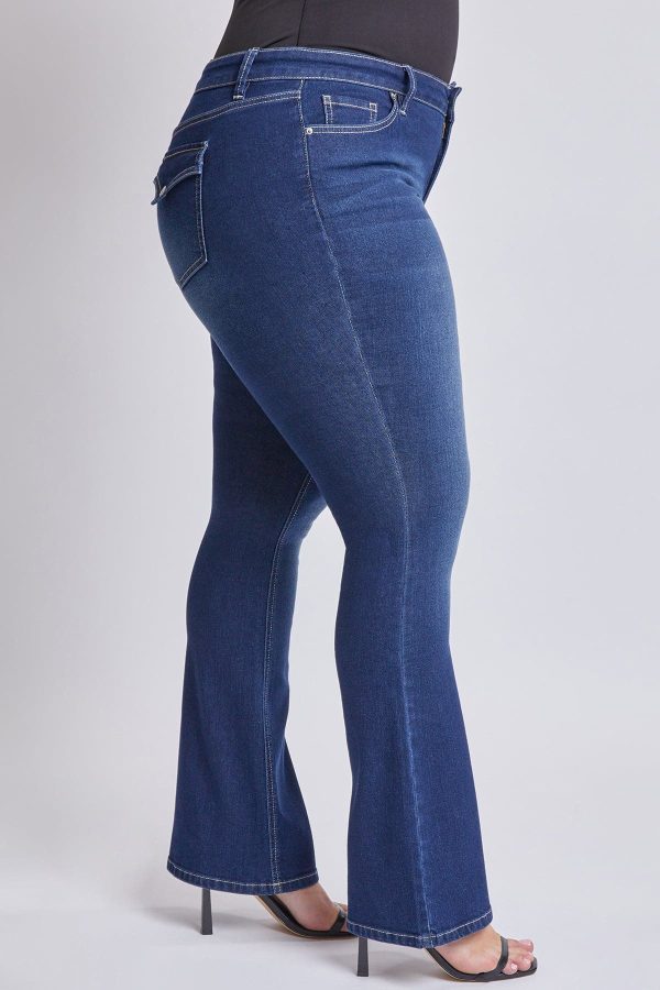 Women's Plus Size Sustainable Mid Rise Bootcut Jeans - Image 4