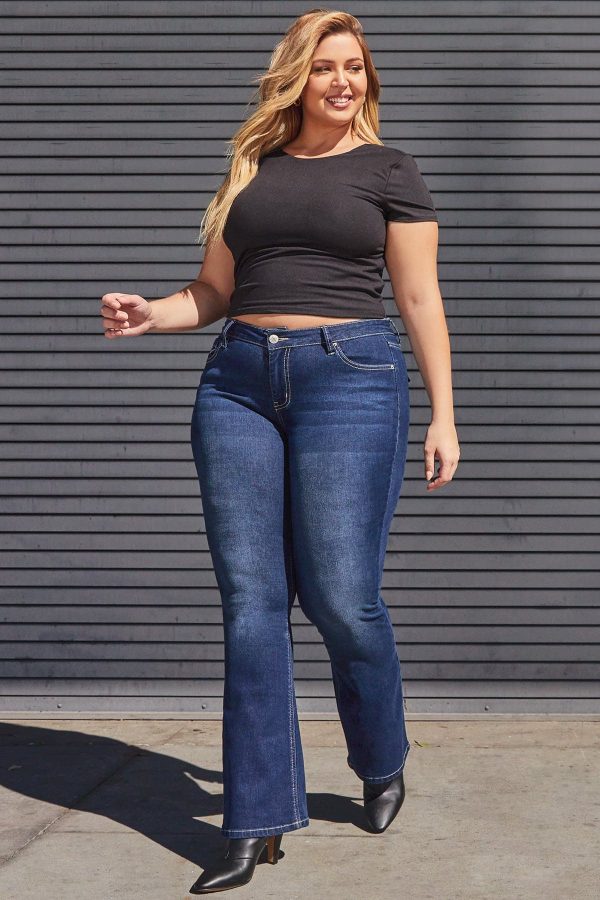 Women's Plus Size Sustainable Mid Rise Bootcut Jeans - Image 7