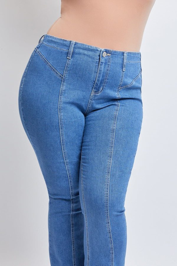 Women's Plus  Flare Jeans with Front Seam - Image 2