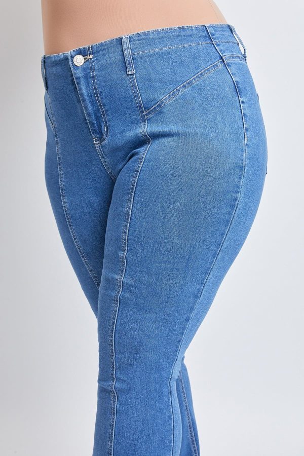 Women's Plus  Flare Jeans with Front Seam - Image 4