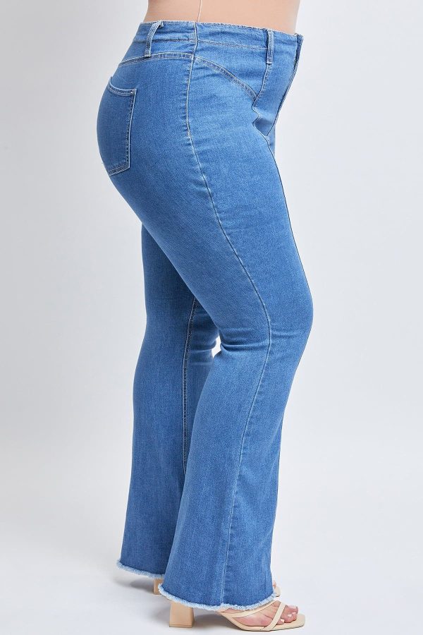 Women's Plus  Flare Jeans with Front Seam - Image 7