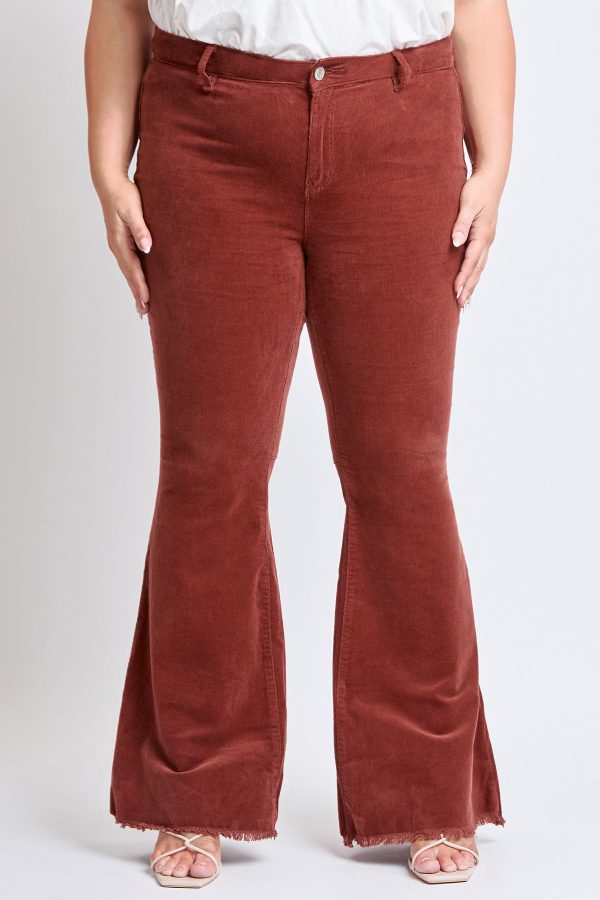 Women's Plus Corduroy Flare Pants - Image 4