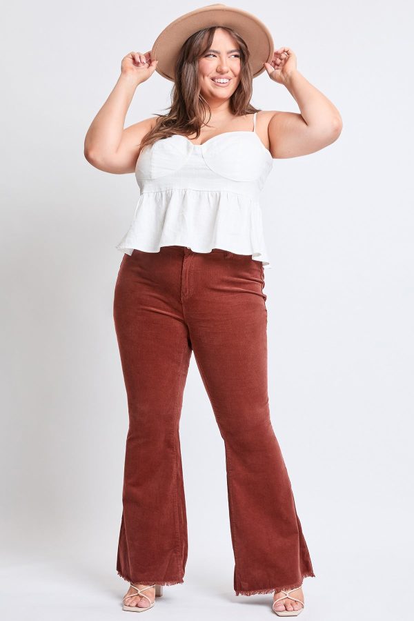 Women's Plus Corduroy Flare Pants - Image 5