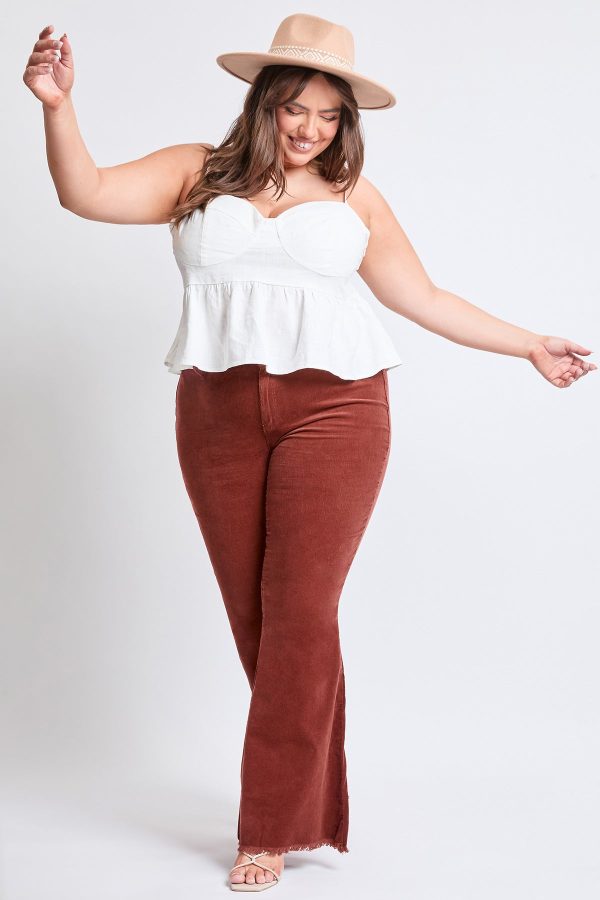Women's Plus Corduroy Flare Pants - Image 6
