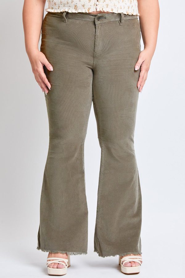 Women's Plus Corduroy Flare Pants - Image 5