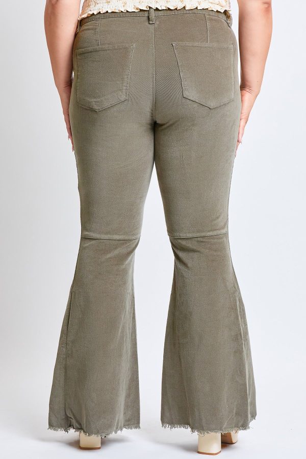 Women's Plus Corduroy Flare Pants - Image 3