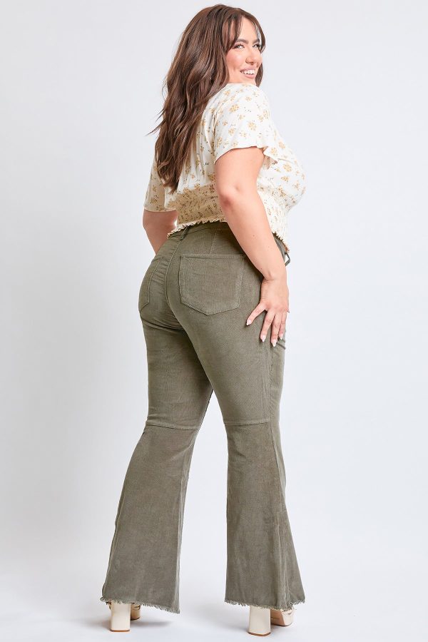 Women's Plus Corduroy Flare Pants - Image 2