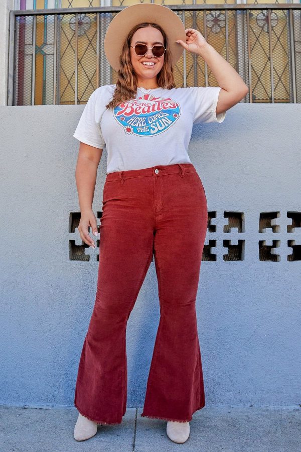 Women's Plus Corduroy Flare Pants - Image 7