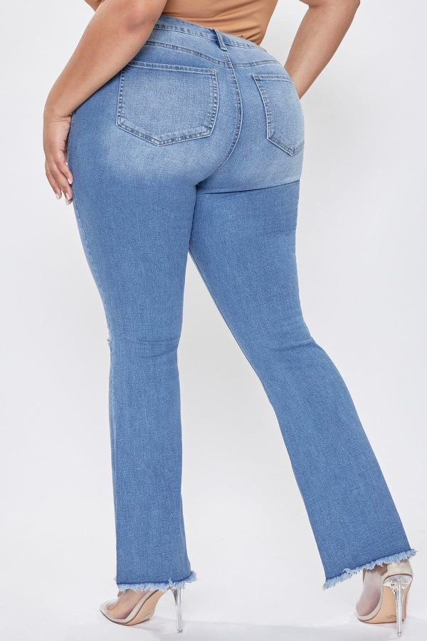 Women's Plus Distressed Super Flare Jeans - Image 4