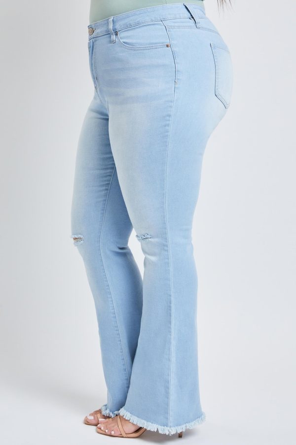 Women's Plus Distressed Super Flare Jeans - Image 3