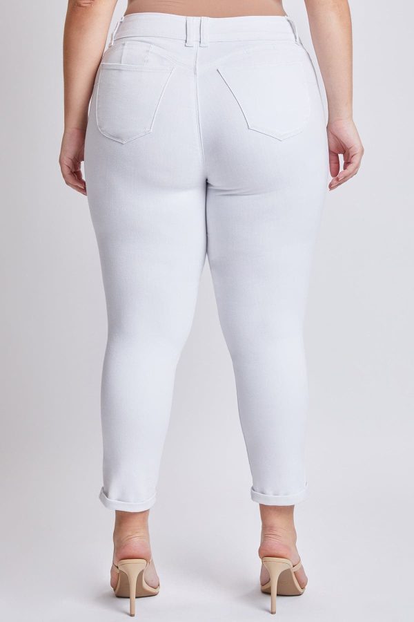 Women's Plus WannaBettaButt Cuffed Ankle Jeans - Image 4