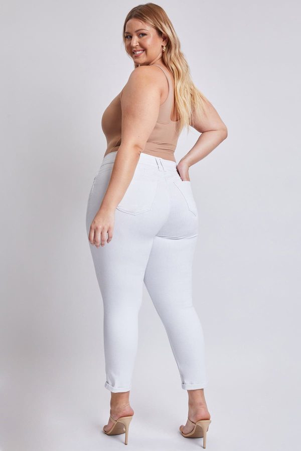 Women's Plus WannaBettaButt Cuffed Ankle Jeans - Image 2