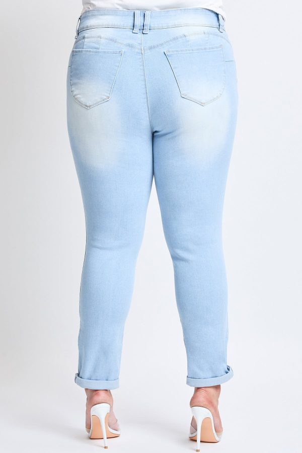 Women's Plus WannaBettaButt Cuffed Ankle Jeans - Image 5