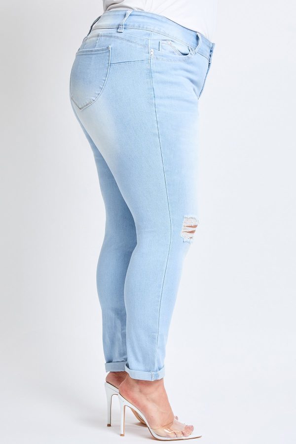 Women's Plus WannaBettaButt Cuffed Ankle Jeans - Image 7
