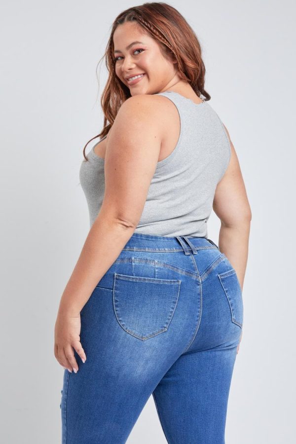 Women's Plus WannaBettaButt Cuffed Ankle Jeans - Image 2