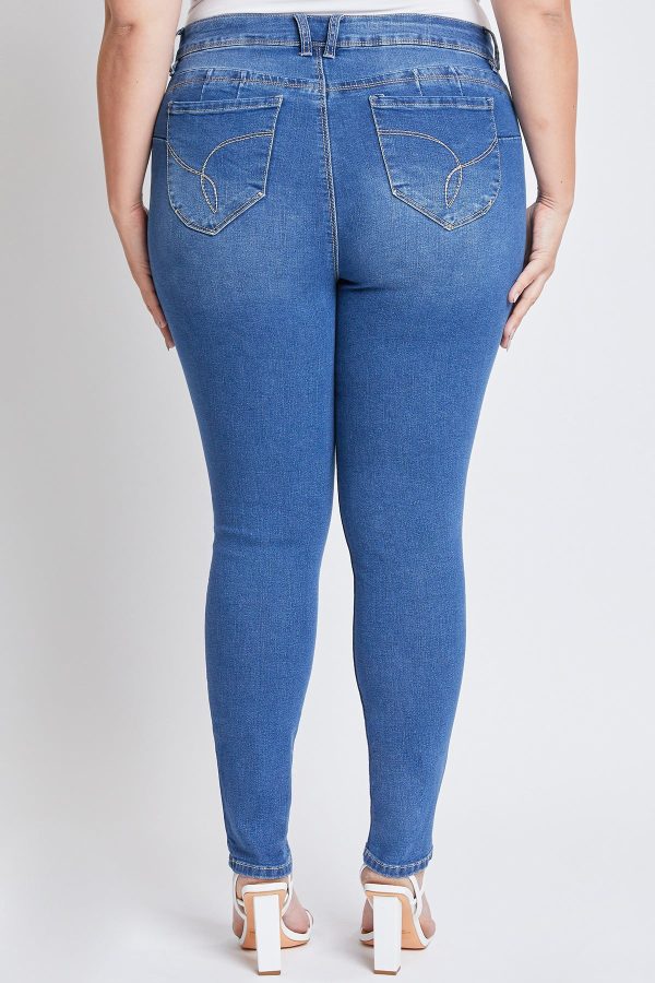 Women's Plus Sustainable WannaBettaButt Skinny Jeans - Image 4