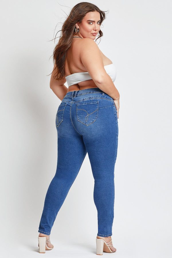 Women's Plus Sustainable WannaBettaButt Skinny Jeans - Image 6