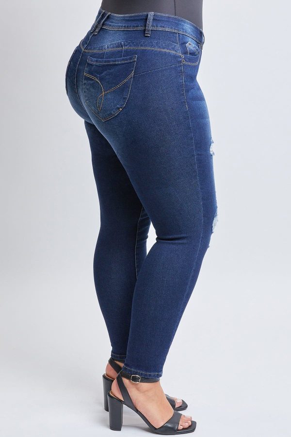 Women's Plus Sustainable WannaBettaButt Skinny Jeans - Image 3
