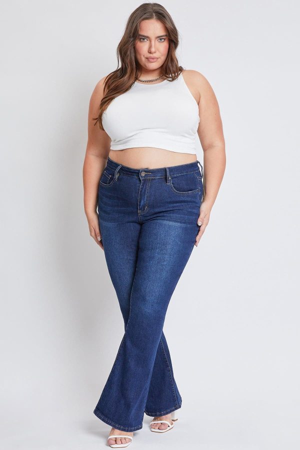 Women's Plus Size Basic Flare Jeans - Image 5