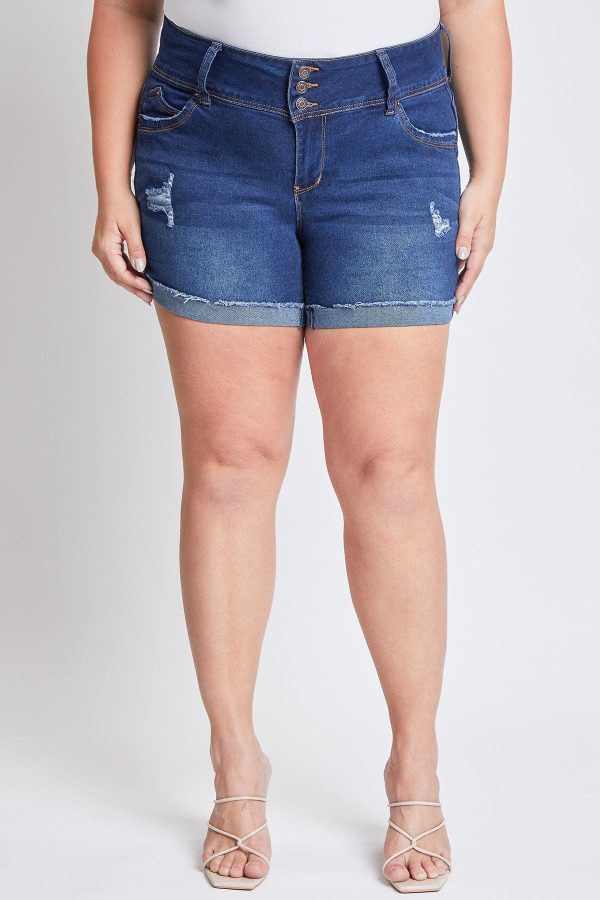 Women's Plus WannaBettaButt Mid Rise Shorts - Image 2