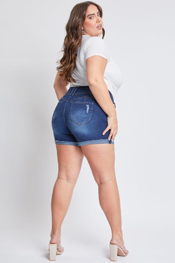 Women's Plus WannaBettaButt Mid Rise Shorts - Image 7